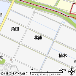 愛知県額田郡幸田町菱池北浦周辺の地図