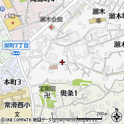愛知県常滑市瀬木町1丁目周辺の地図