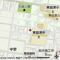 静岡県焼津市中里223周辺の地図
