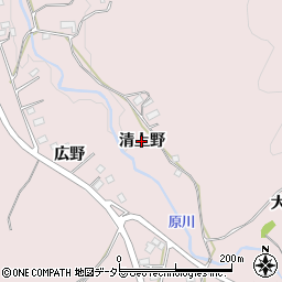 愛知県新城市庭野（清上野）周辺の地図