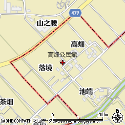 愛知県岡崎市中島町落境23周辺の地図