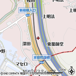 愛知県岡崎市本宿町東薬師堂周辺の地図