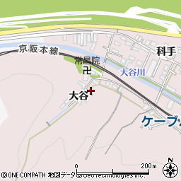 京都府八幡市八幡大谷38周辺の地図