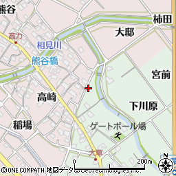 愛知県額田郡幸田町大草下74周辺の地図