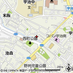 京都府宇治市宇治米阪7-13周辺の地図