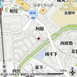 愛知県額田郡幸田町相見阿原45周辺の地図