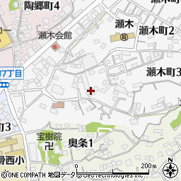 愛知県常滑市瀬木町1丁目117周辺の地図