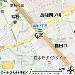 愛知県常滑市石窯周辺の地図