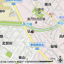 愛知県額田郡幸田町高力仏山17周辺の地図