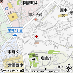 愛知県常滑市瀬木町1丁目80周辺の地図