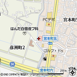 ヨネス　半田店周辺の地図