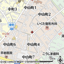 愛知県碧南市中山町周辺の地図