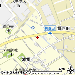 愛知県西尾市小島町（二ケ崎）周辺の地図