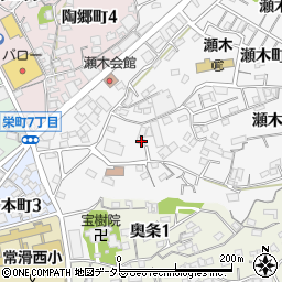 愛知県常滑市瀬木町1丁目112周辺の地図