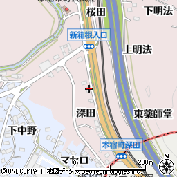 愛知県岡崎市本宿町深田20周辺の地図