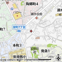 愛知県常滑市瀬木町1丁目51周辺の地図