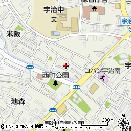 京都府宇治市宇治米阪7-10周辺の地図