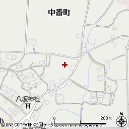 兵庫県小野市中番町周辺の地図