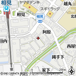 愛知県額田郡幸田町相見阿原49周辺の地図