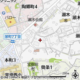 愛知県常滑市瀬木町1丁目87周辺の地図