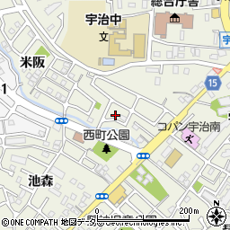 京都府宇治市宇治米阪7-7周辺の地図