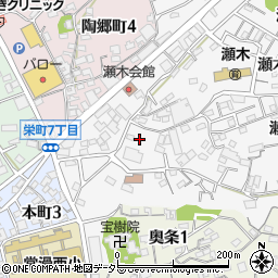 愛知県常滑市瀬木町1丁目208周辺の地図