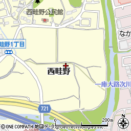 兵庫県川西市西畦野周辺の地図