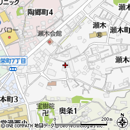 愛知県常滑市瀬木町1丁目115周辺の地図