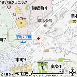 愛知県常滑市瀬木町1丁目18周辺の地図