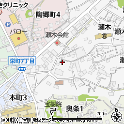 愛知県常滑市瀬木町1丁目83周辺の地図