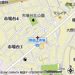 愛知県新城市市場台1丁目8-7周辺の地図