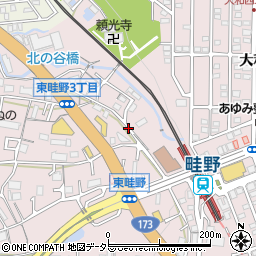 兵庫県川西市東畦野2丁目周辺の地図