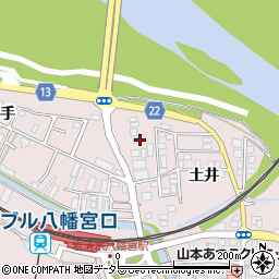 京都府八幡市八幡土井108-18周辺の地図