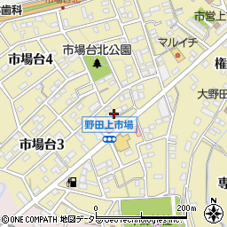愛知県新城市市場台1丁目8-6周辺の地図