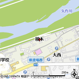 愛知県西尾市米津町種木周辺の地図