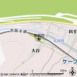 京都府八幡市八幡大谷24周辺の地図