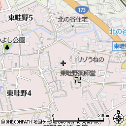 兵庫県川西市東畦野3丁目15周辺の地図