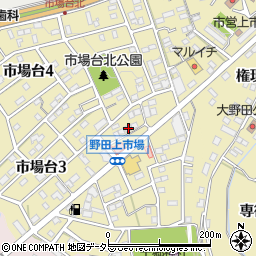 愛知県新城市市場台1丁目8-5周辺の地図