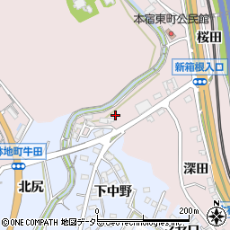 愛知県岡崎市本宿町柿崎周辺の地図