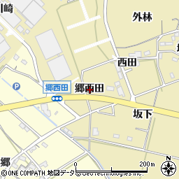 愛知県西尾市西浅井町郷西田周辺の地図