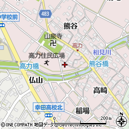 愛知県額田郡幸田町高力越丸5周辺の地図