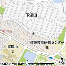 兵庫県三田市下深田749周辺の地図