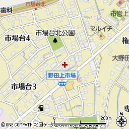 愛知県新城市市場台1丁目8周辺の地図