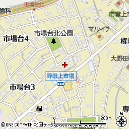 愛知県新城市市場台1丁目8-13周辺の地図