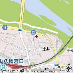 京都府八幡市八幡土井100-6周辺の地図
