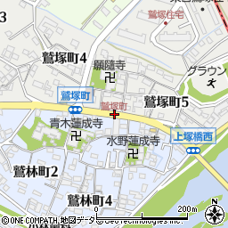 鷲塚町周辺の地図