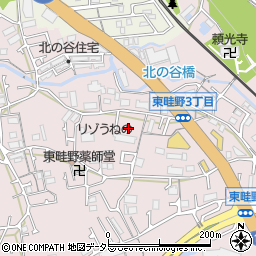 兵庫県川西市東畦野3丁目19周辺の地図