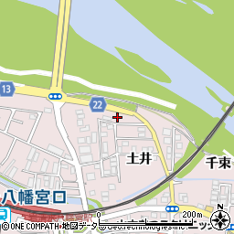 京都府八幡市八幡土井99周辺の地図