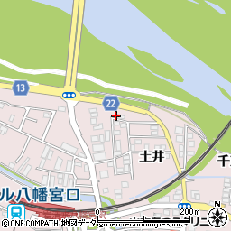 京都府八幡市八幡土井100周辺の地図