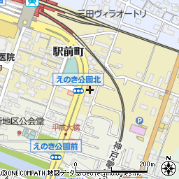 兵庫県三田市駅前町12周辺の地図